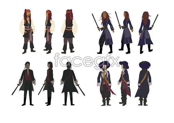 600x424 Pirates Of The Caribbean Characters Vector Over Millions Vectors