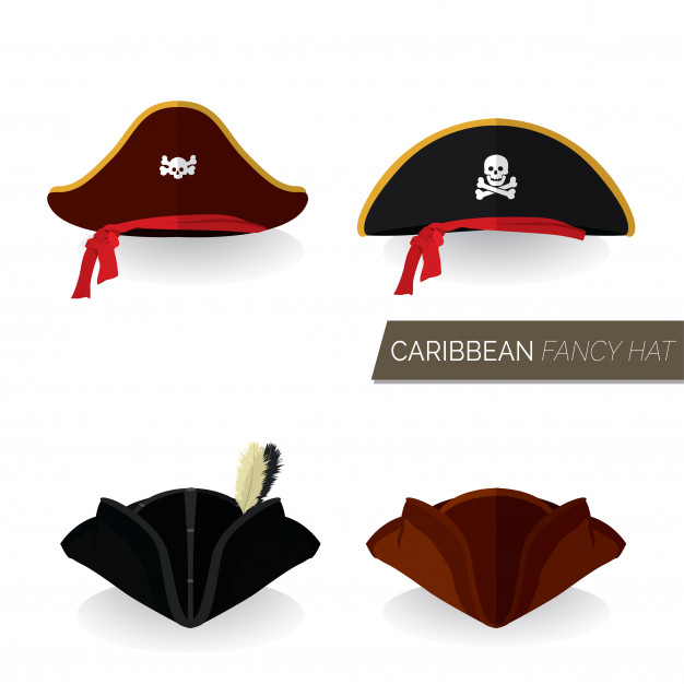 626x626 Caribbean Hat Object Set Costume Party Festival Pirate Treasure