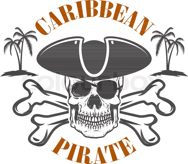 800x700 Caribbean Pirate Emblem With Corsair Stock Vector Colourbox