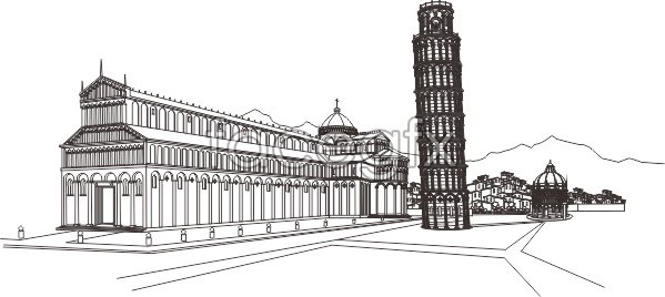 599x268 Pisa Vector Over Millions Vectors, Stock Photos, Hd Pictures