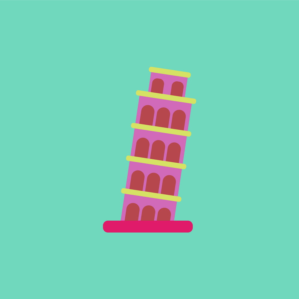 1000x1000 The Leaning Tower Of Pisa Vector Free Graphics Uihere