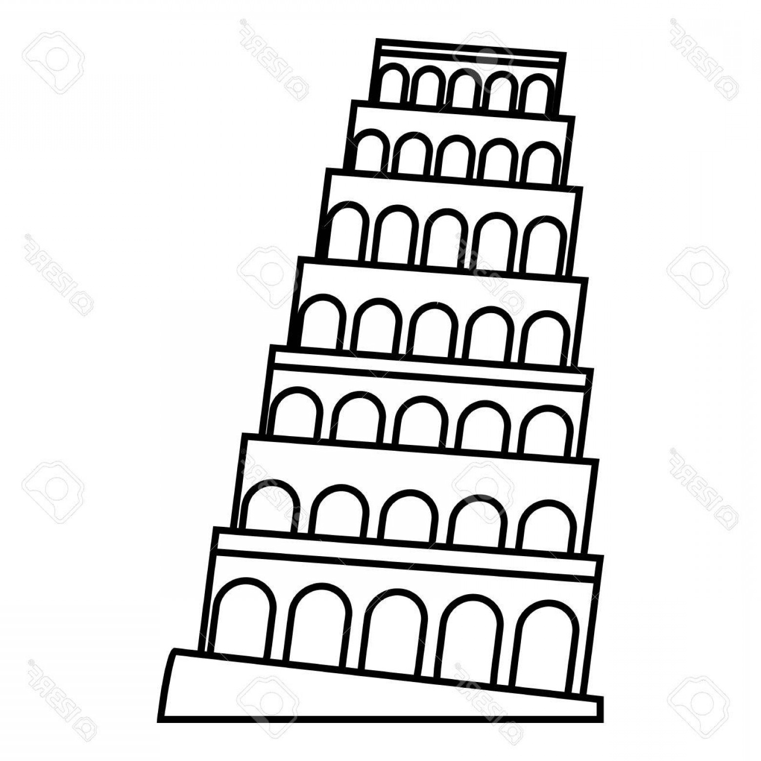 1560x1560 Cell Phone Tower Vector Image Of Outline Drawing Catchsplace