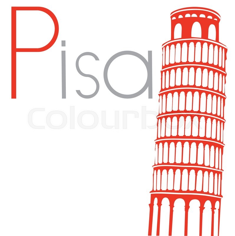 797x800 Leaning Tower Of Pisa, Vector Stock Vector Colourbox