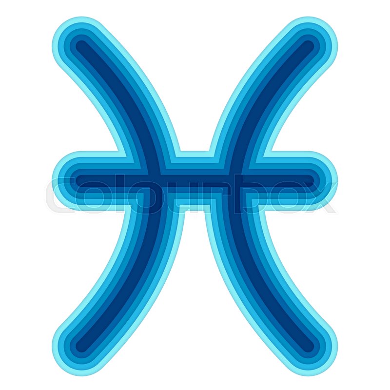 800x800 Astrological Symbol Of Pisces Vector Stock Vector Colourbox