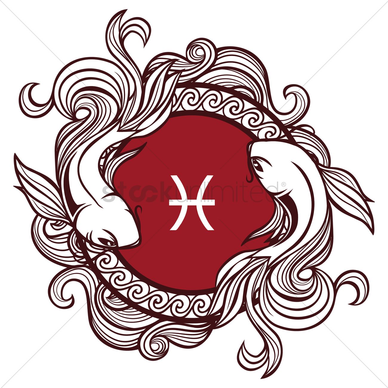 1300x1300 Pisces Vector Image