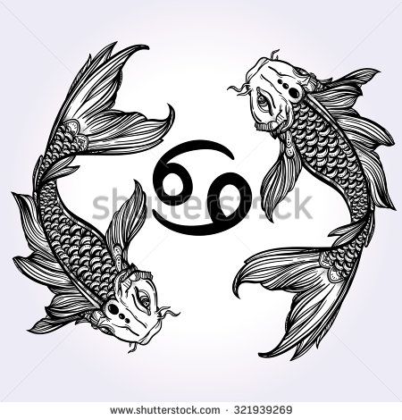 450x470 Hand Drawn Romantic Beautiful Line Art Of Zodiac Pisces Vector