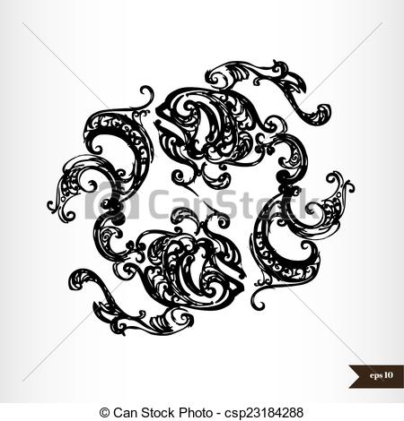 450x470 Zodiac Signs Black And White