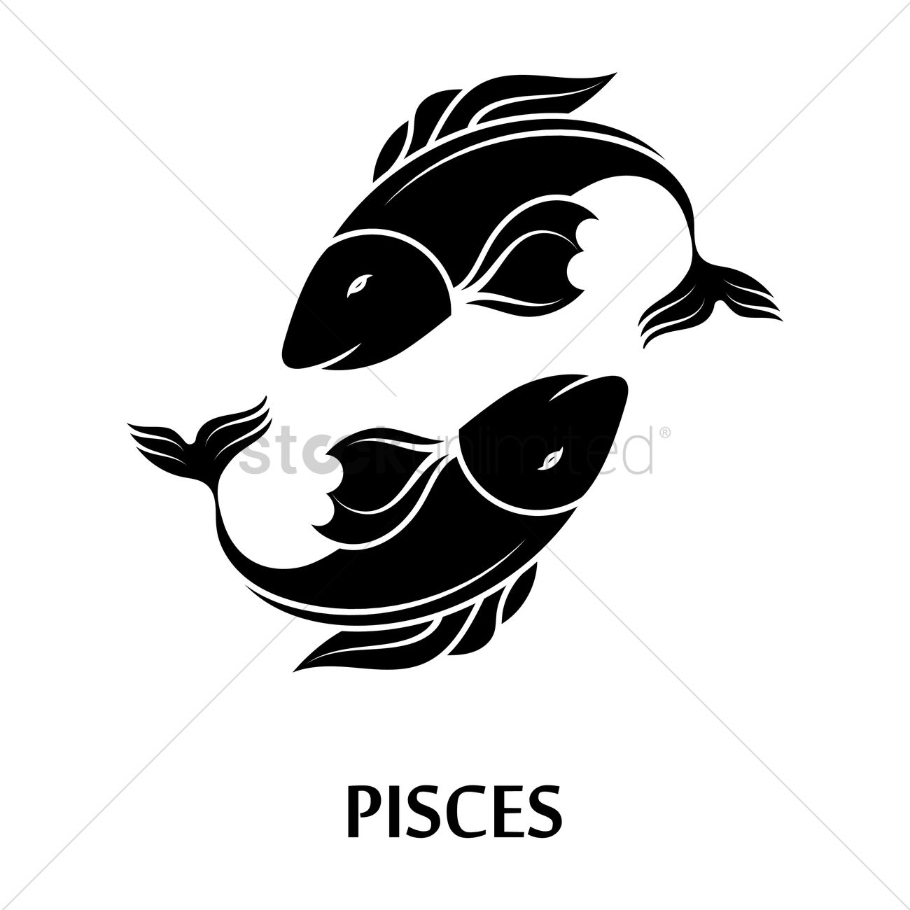 1300x1300 Pisces Vector Image