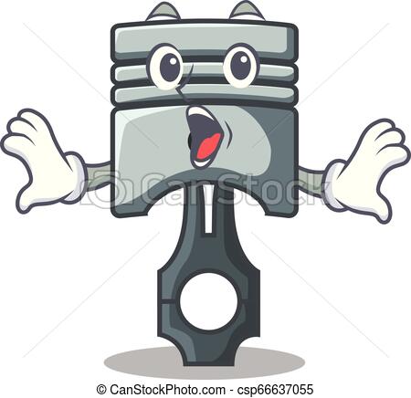 450x436 Surprised Piston Isolated In The Cartoon Shape Vector Clipart