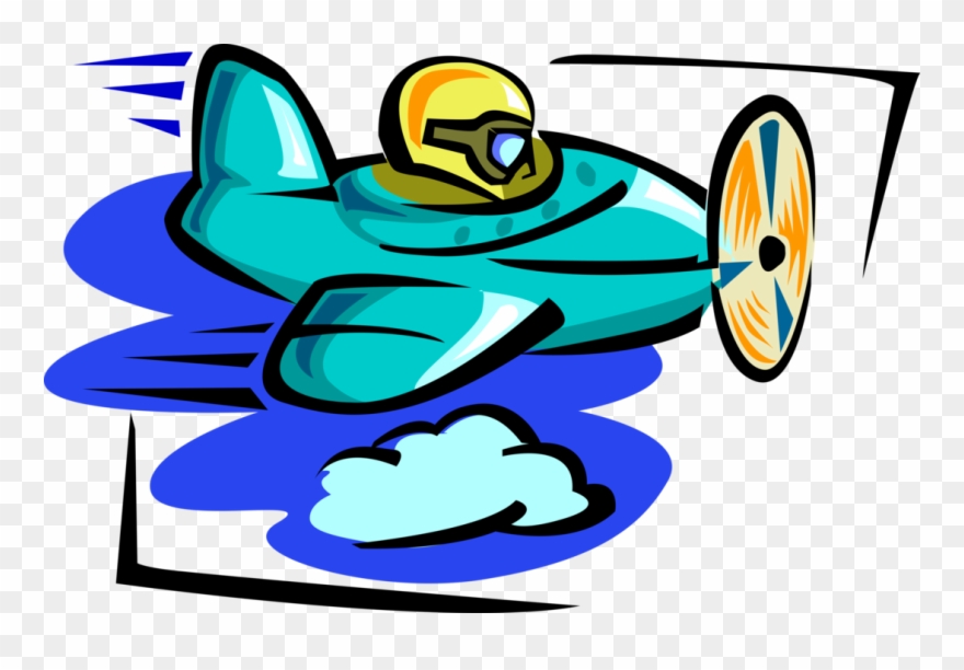 880x612 Vector Illustration Of Small Fixed Wing Piston Powered Clipart