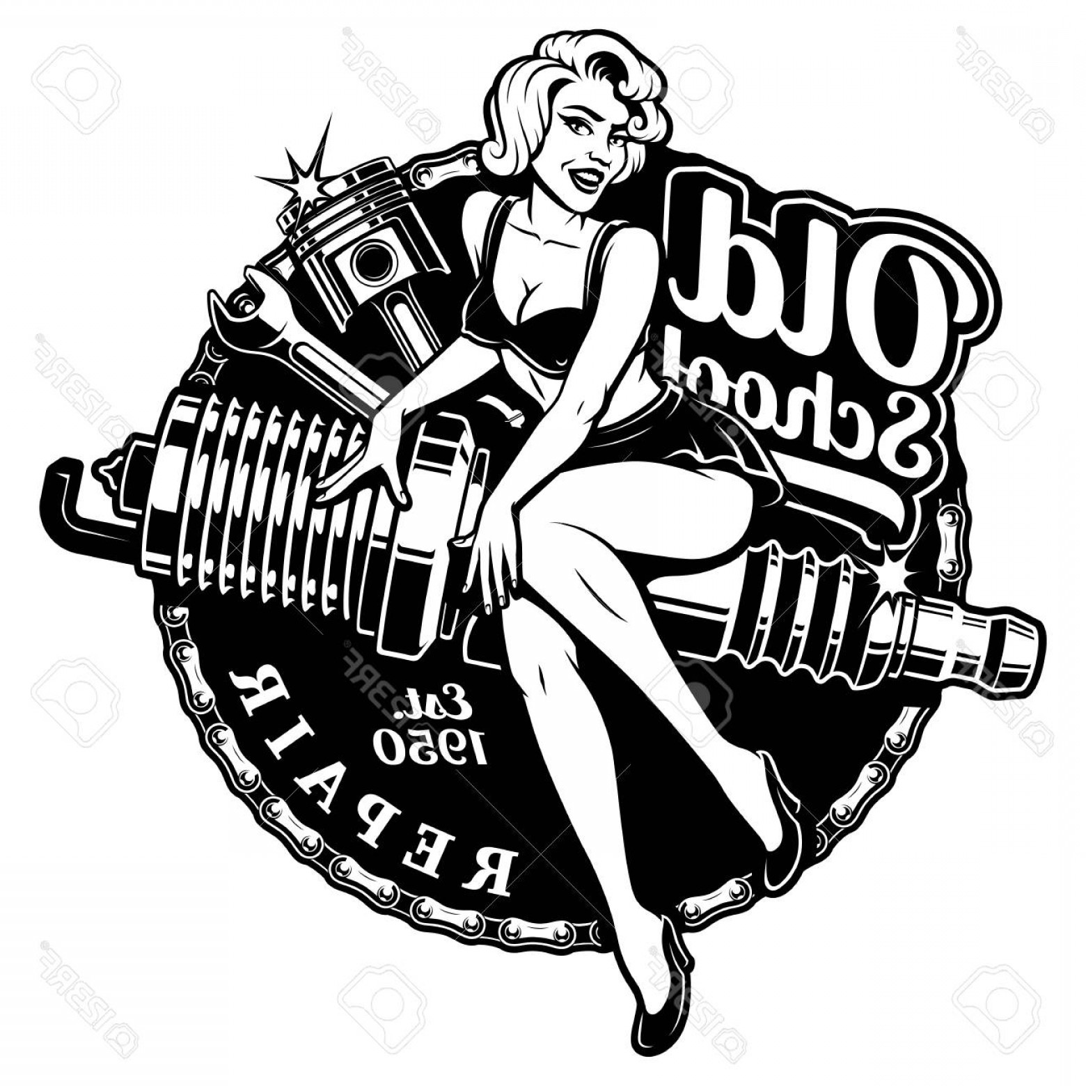 1560x1560 Wrench And Piston Vector Art Hoodamathrun