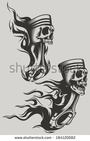 302x470 Flaming Pistons