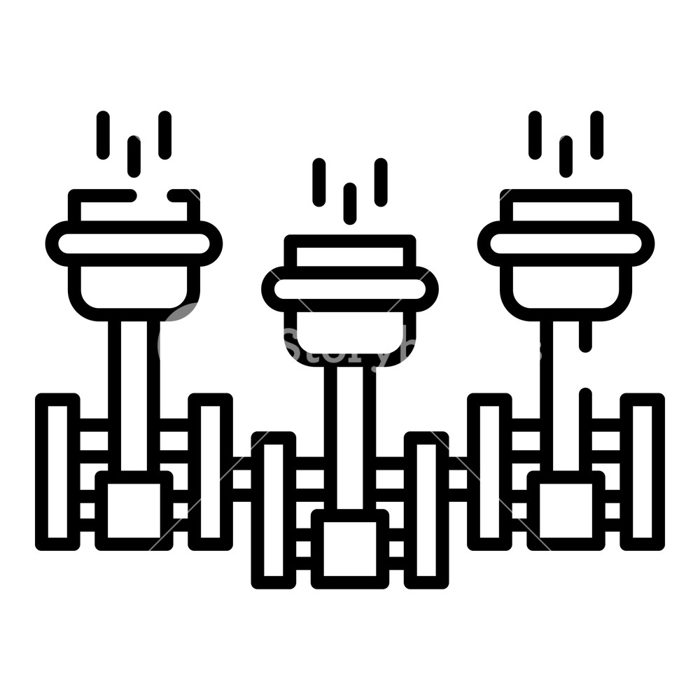 1000x1000 Motor Piston Icon Outline Motor Piston Vector Icon For Web Design