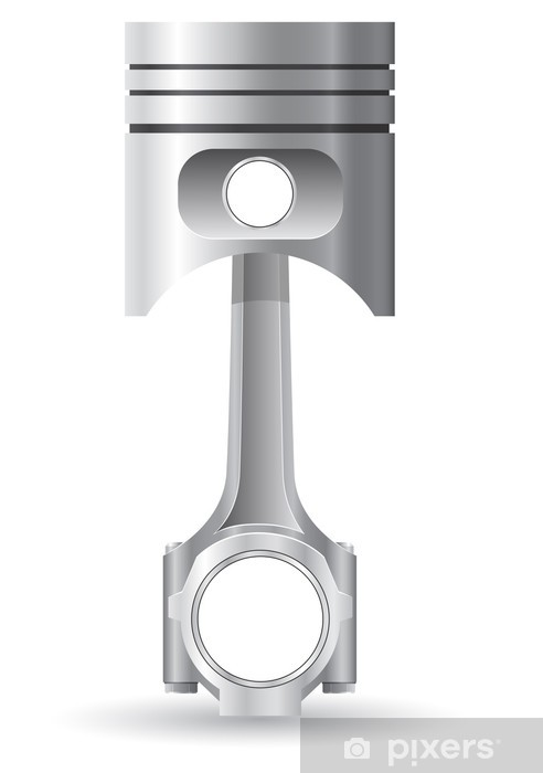 492x700 Car Piston Vector Illustration Wall Mural