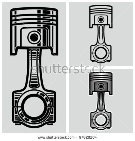 450x470 Car Engine Piston Vector Illustration Jacket Engine Tattoo