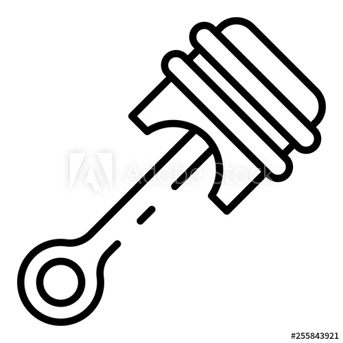 500x500 Car Piston Icon Outline Car Piston Vector Icon For Web Design