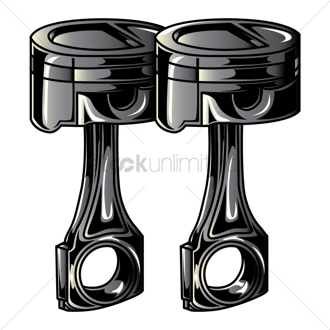 1300x1300 Pistons Vector Image