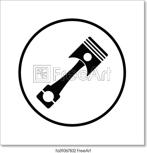 561x581 Free Art Print Of Car Motor Piston Icon Car Motor Piston Icon