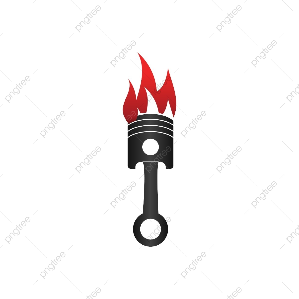 1200x1200 Fire Piston Automotive Logo Design Template Vector, Piston, Burn