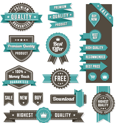 Vintage Ribbon And Labels Sale Elements Vector Free Download 398x417 Vintage Ribbon And Labels Sale Elements Vector Free Download