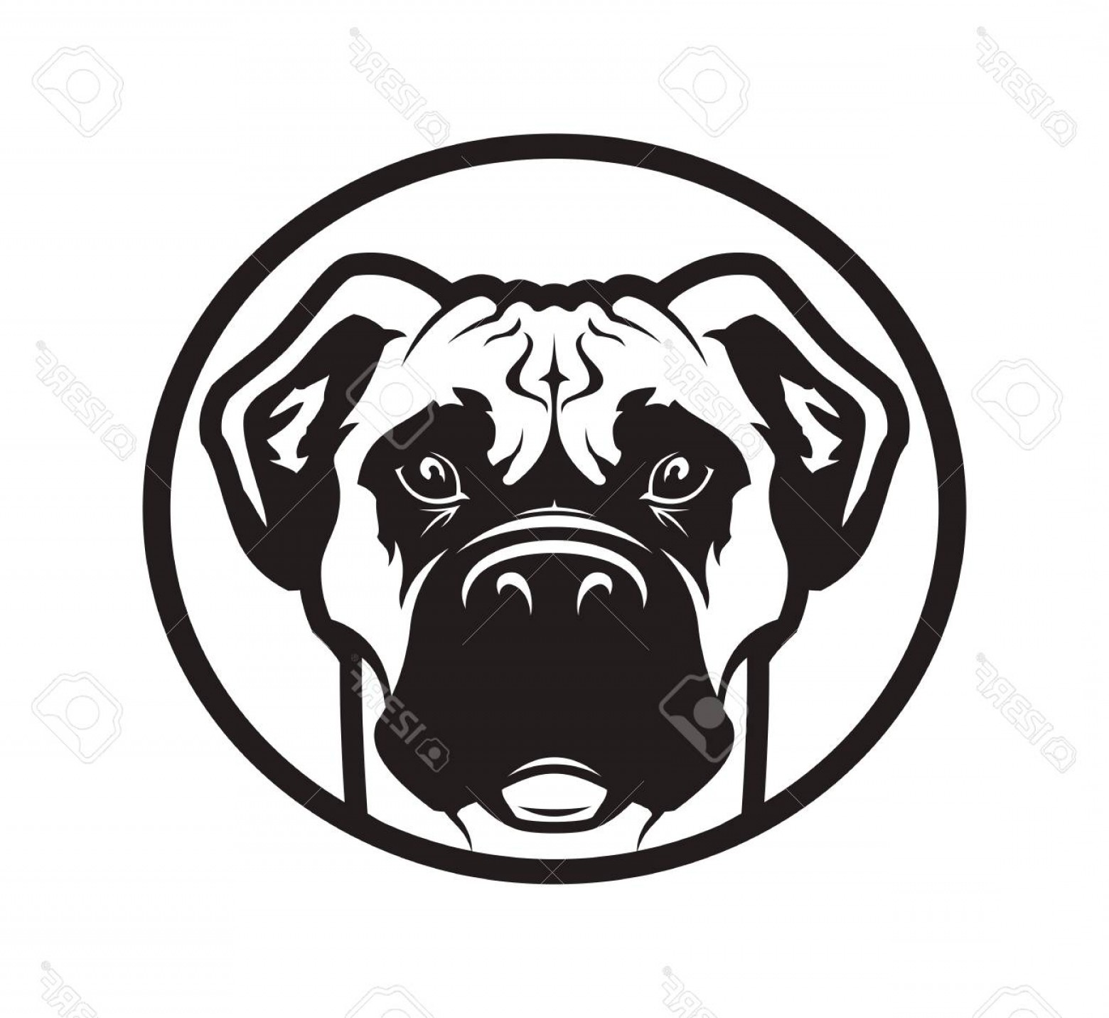 Photostock Vector Outline Silhouette Of A Dog Head Boxer 1560x1431 Photostock Vector Outline Silhouette Of A Dog Head Boxer