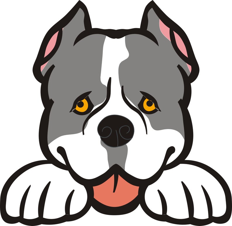 Pitbull Peeking Dog Vector Instant Download Etsy 794x774 Pitbull Peeking Dog Vector Instant Download Etsy