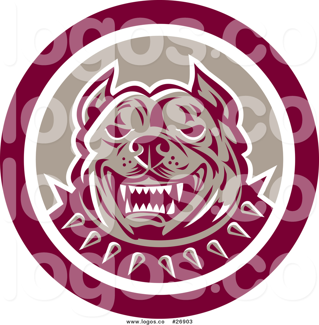 1024x1044 Vector Logo Of A Vicious Pitbull Dog Within A Circle