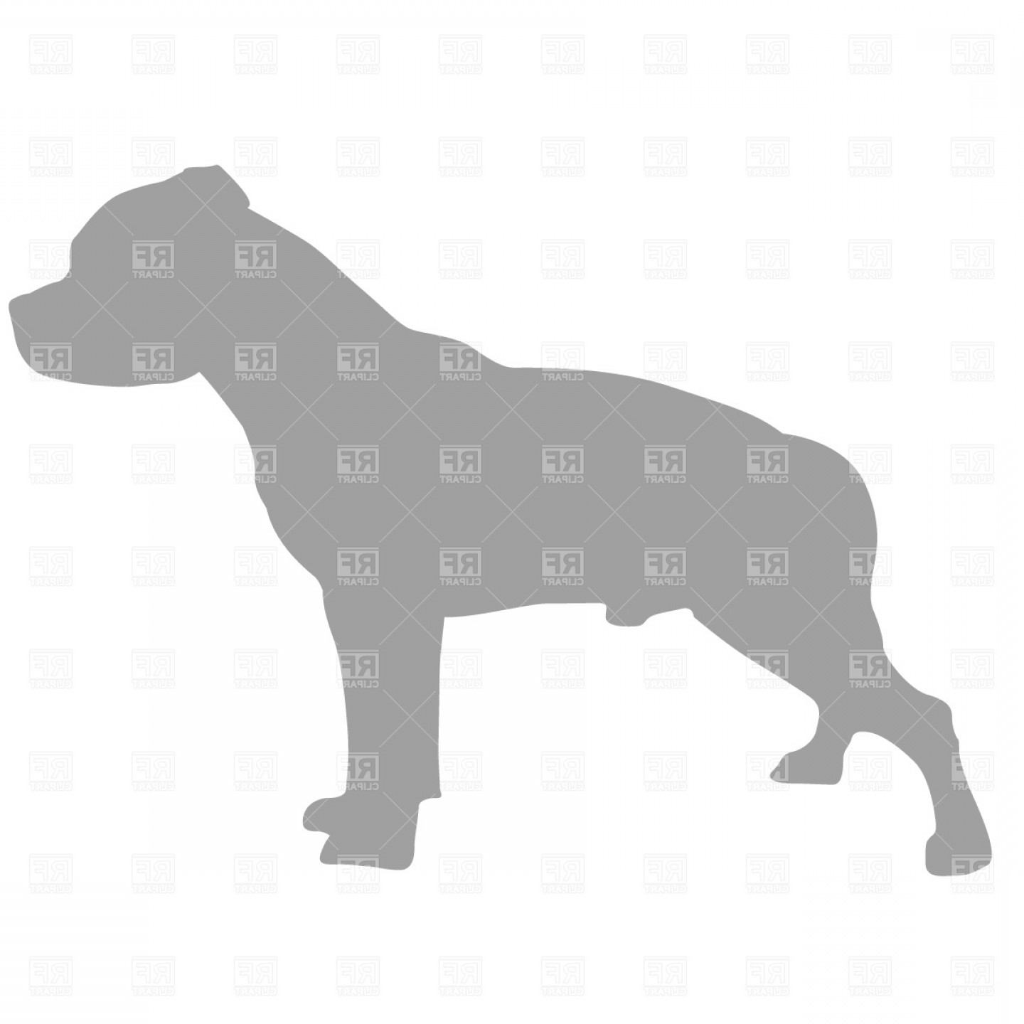 1440x1440 Pit Bull Terrier Silhouette Vector Clipart Geekchicpro