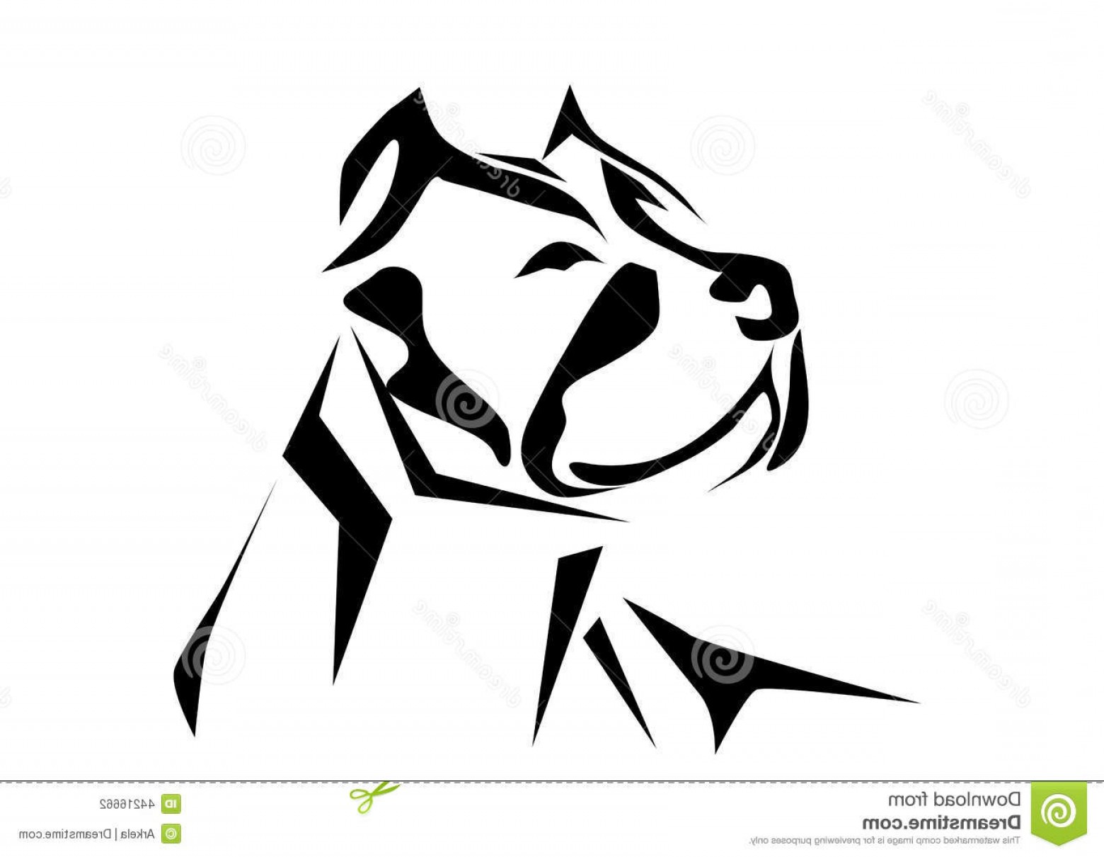 1560x1210 Stock Illustration Pitbull Silhouette Dog Isolated White