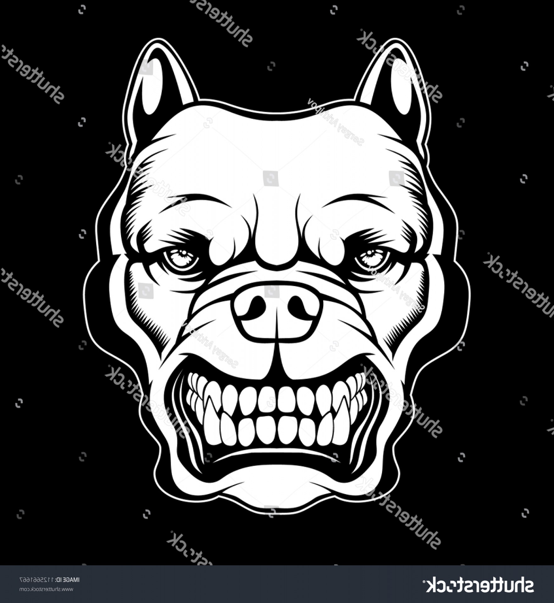 1762x1920 Angry Pitbull Head Vector Illustration Handandbeak
