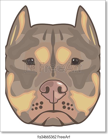450x580 Free Art Print Of Pitbull Vector Freeart