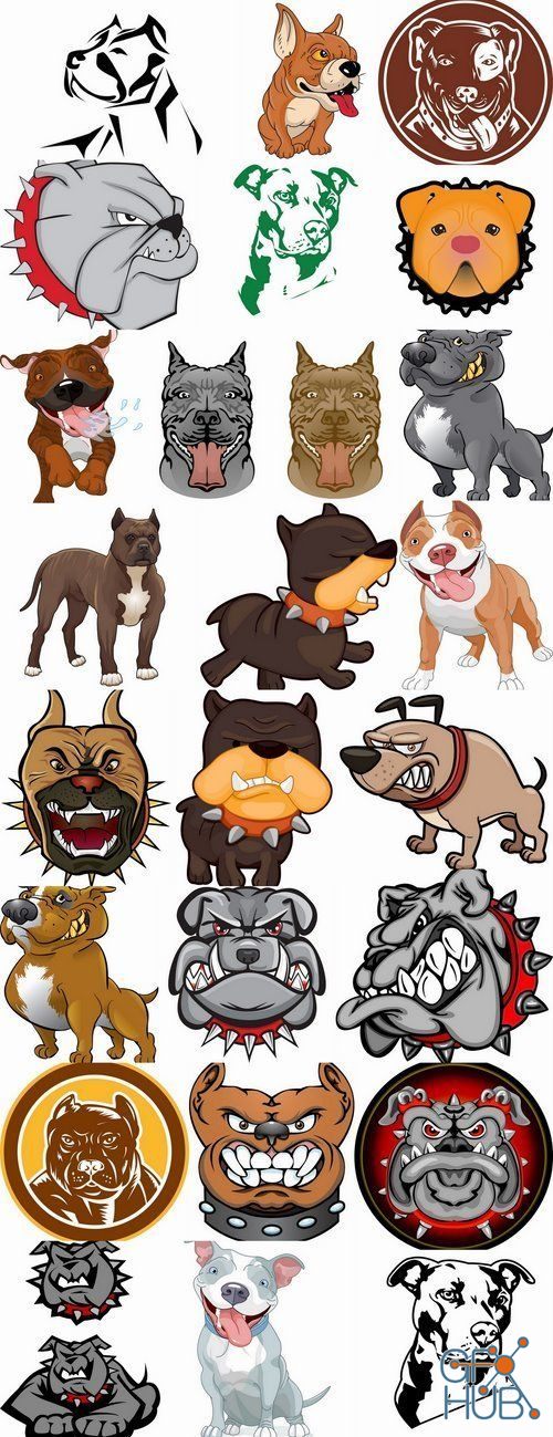 500x1299 Vector Images Pitbull