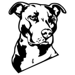 300x300 Collection Of 'pitbull Silhouette Clip Art' Download More Than