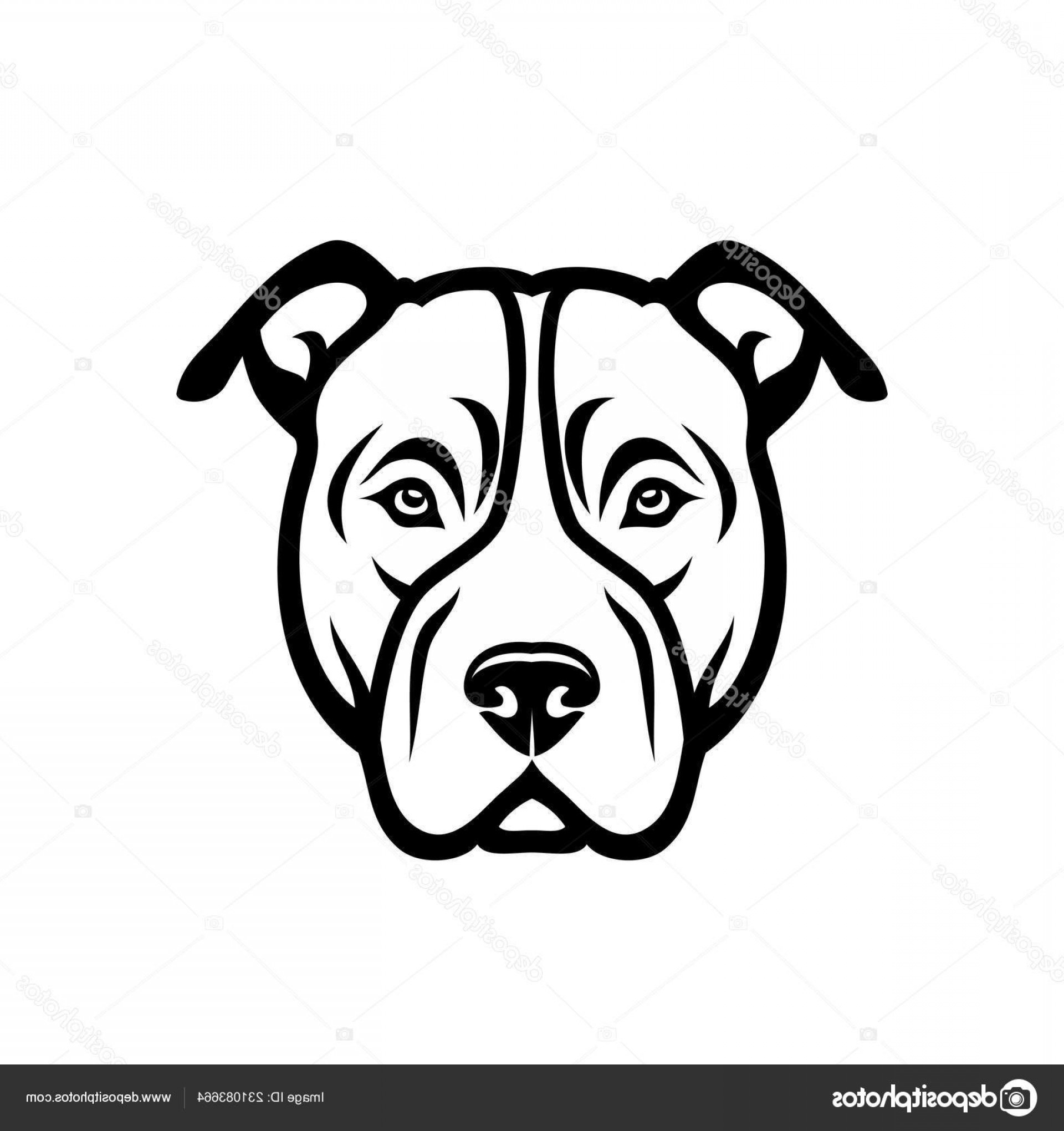 1920x2040 Stock Illustration Minimalistic Vector Illustration Pitbull Dog