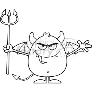 300x300 Royalty Free Rf Clipart Illustration Black And White Angry