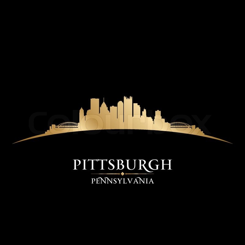 800x800 Pittsburgh Pennsylvania City Skyline Stock Vector Colourbox