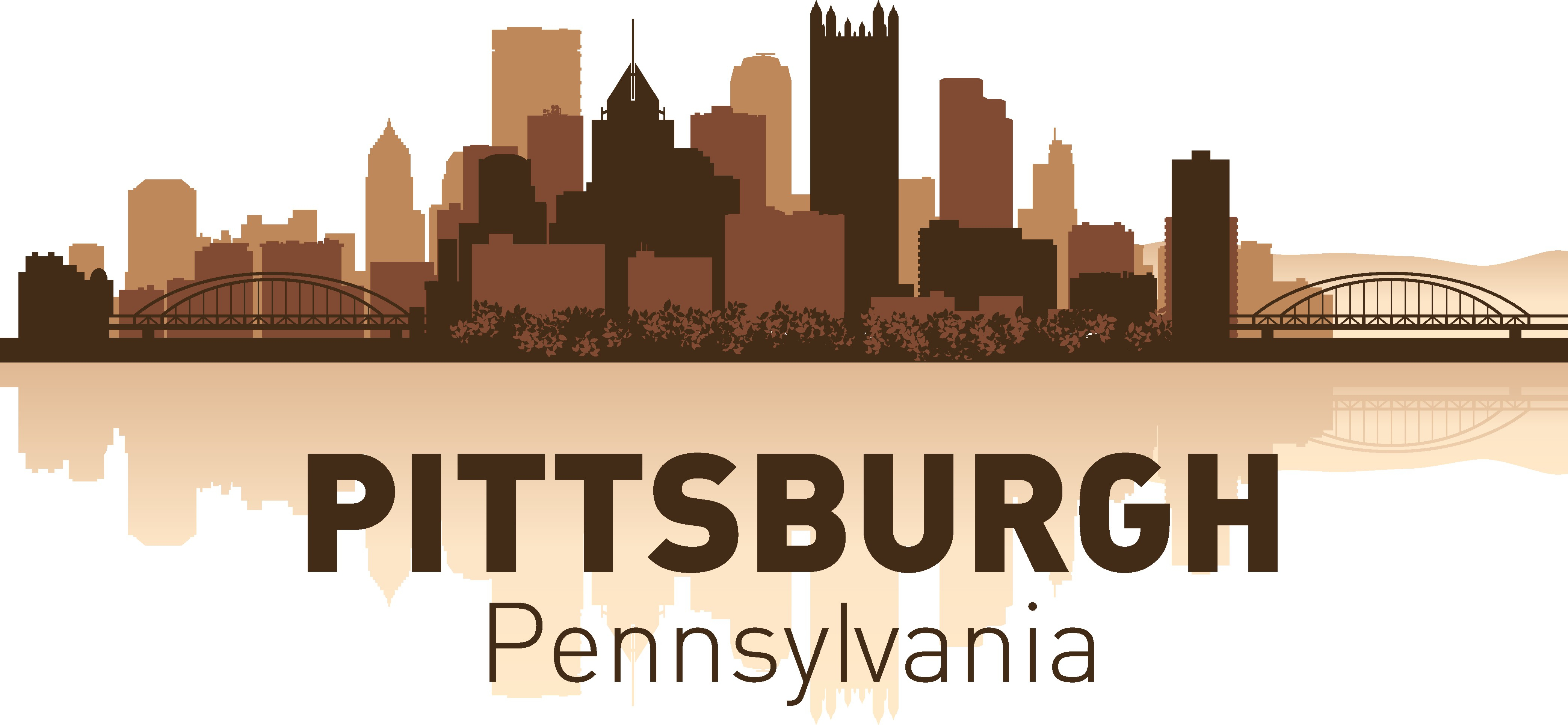 4174x1932 Pittsburgh Skyline Free Vector Cdr Download