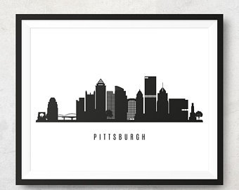 340x270 Pittsburgh Skyline Etsy