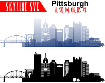 340x270 Collection Of 'pittsburgh City Skyline Silhouette' Download More
