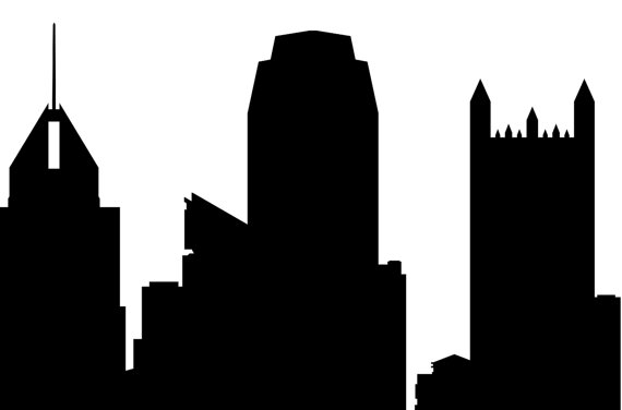 570x376 Collection Of 'pittsburgh Silhouette' Download More Than