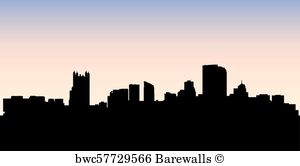 Pittsburgh Pennsylvania City Skyline Silhouette Vector 300x166 Pittsburgh Pennsylvania City Skyline Silhouette Vector