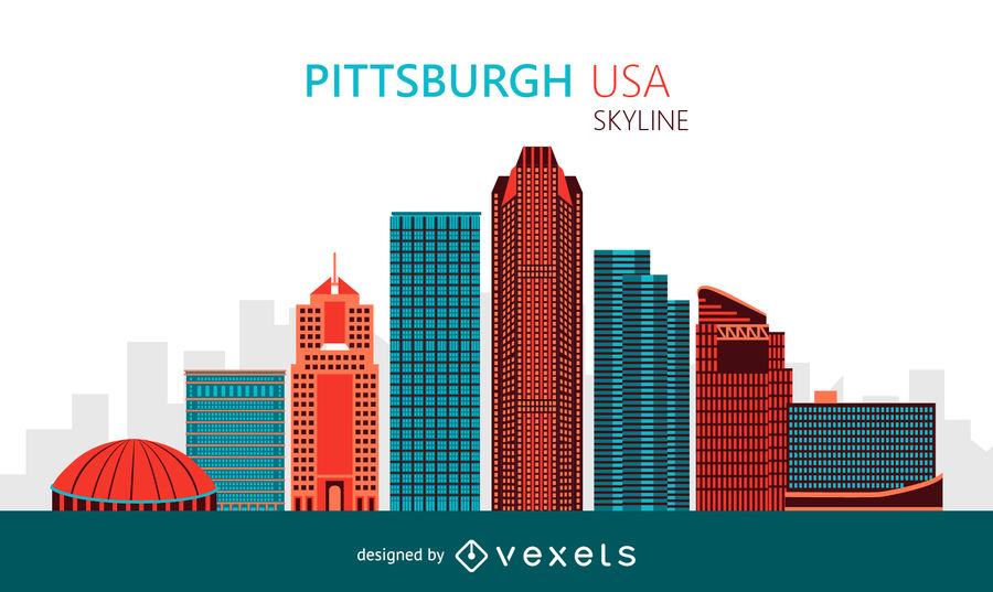 Pittsburgh Skyline Illustration 900x537 Pittsburgh Skyline Illustration