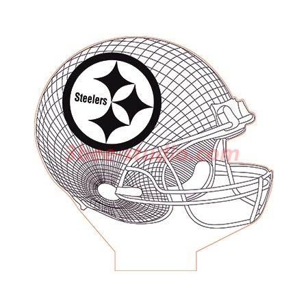 450x450 Pittsburgh Steelers Nfl Helmet Illusion Lamp Plan Vector