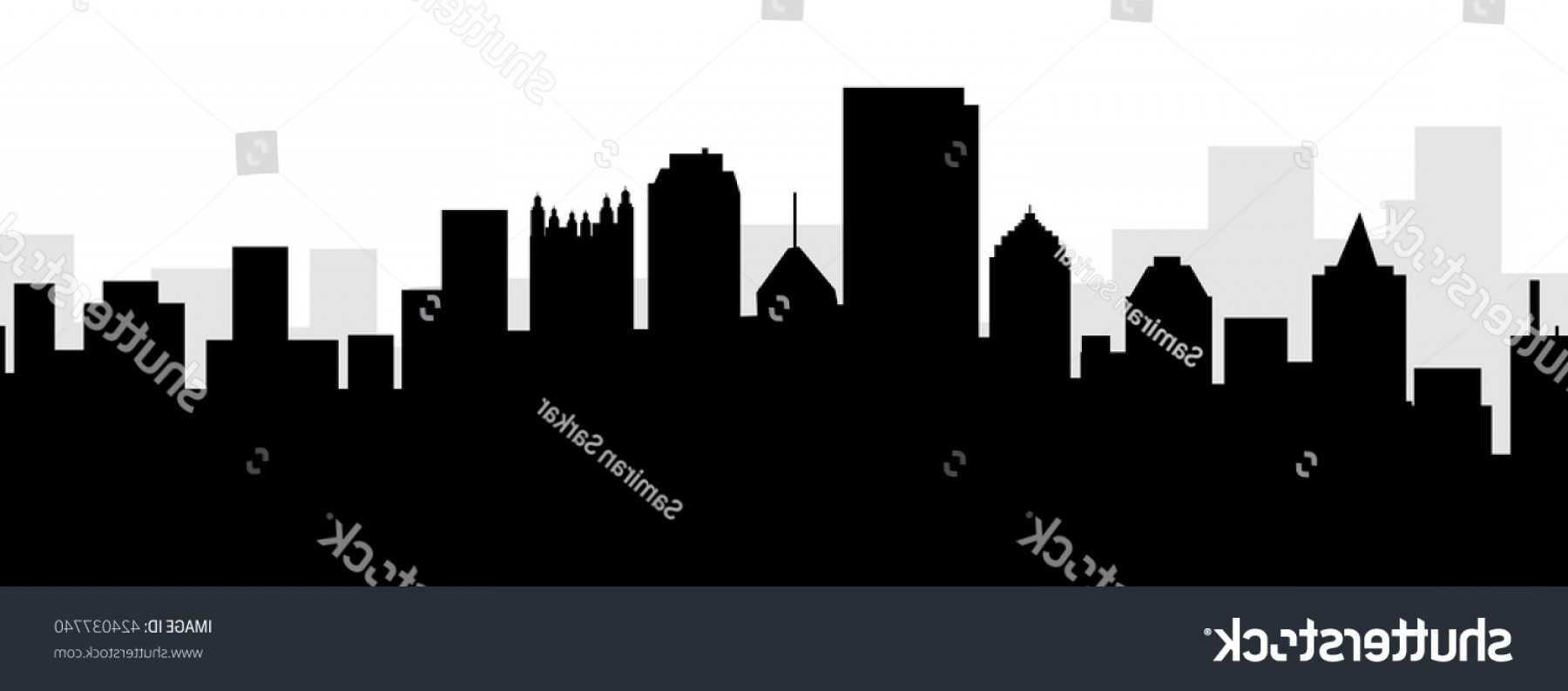 1800x793 Pittsburgh Morning City Skyline Vector Catchsplace