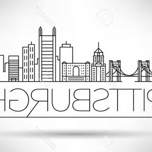 300x300 Pittsburgh Skyline City Logo Vector Hoodamathrun