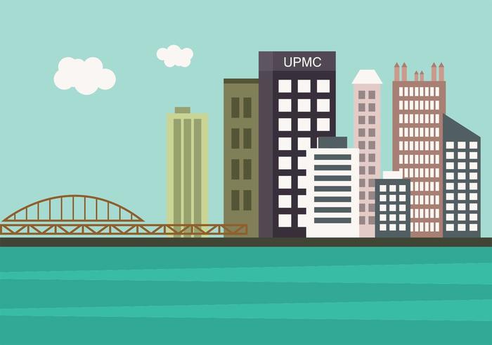 700x490 Pittsburgh Skyline In Vector Stock Images