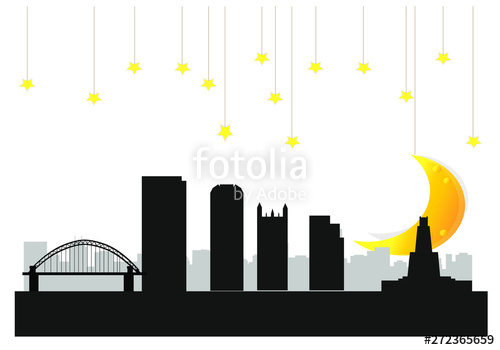 500x350 Pittsburgh City Skyline In Pennsylvania United States Stock Image