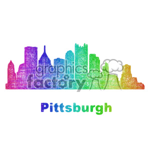 300x300 City Skyline Vector Clipart Usa Pittsburgh Royalty Free Gif