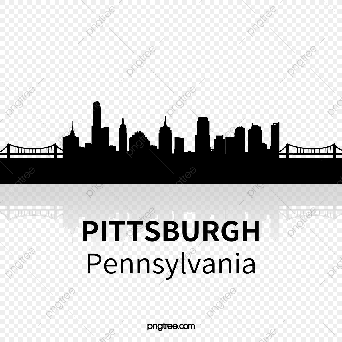 1200x1200 Pittsburgh, City Silhouette, City, City Png And Vector