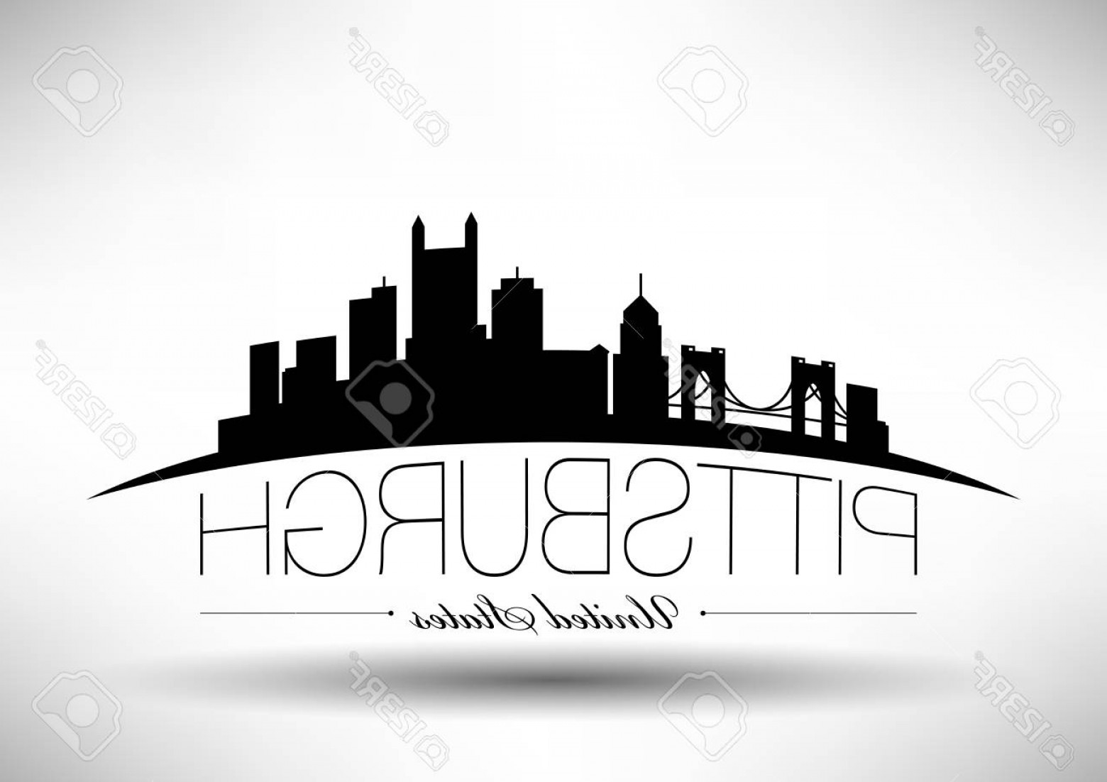 1560x1102 Pittsburgh Cityscape Vector Catchsplace
